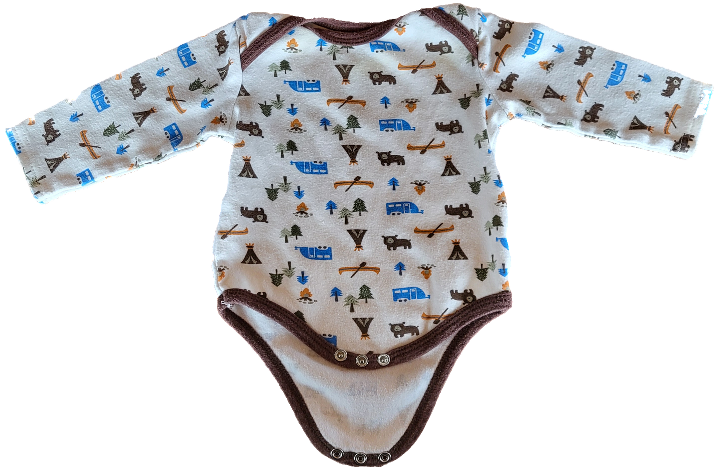 G- Cache-couche manche longues, Camping 6-9 mois