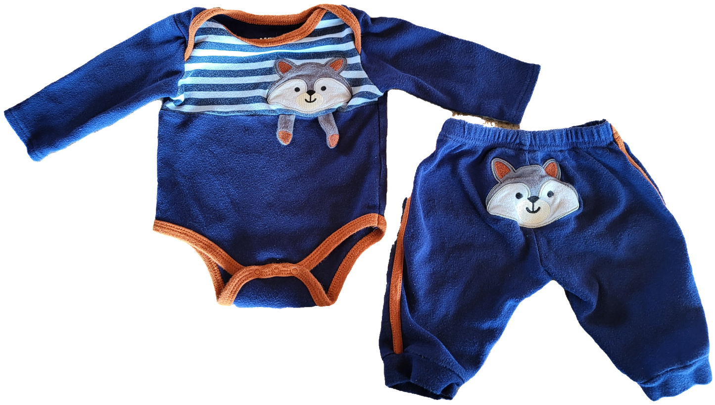 G- Ensemble hiver raton bleu - 6/9 mois