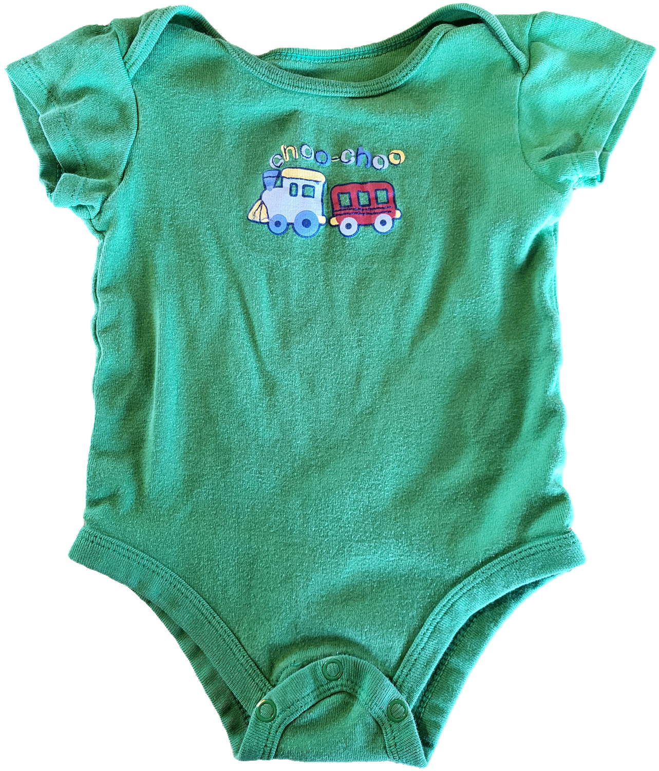 G- Cache-couche court vert train - 3 mois