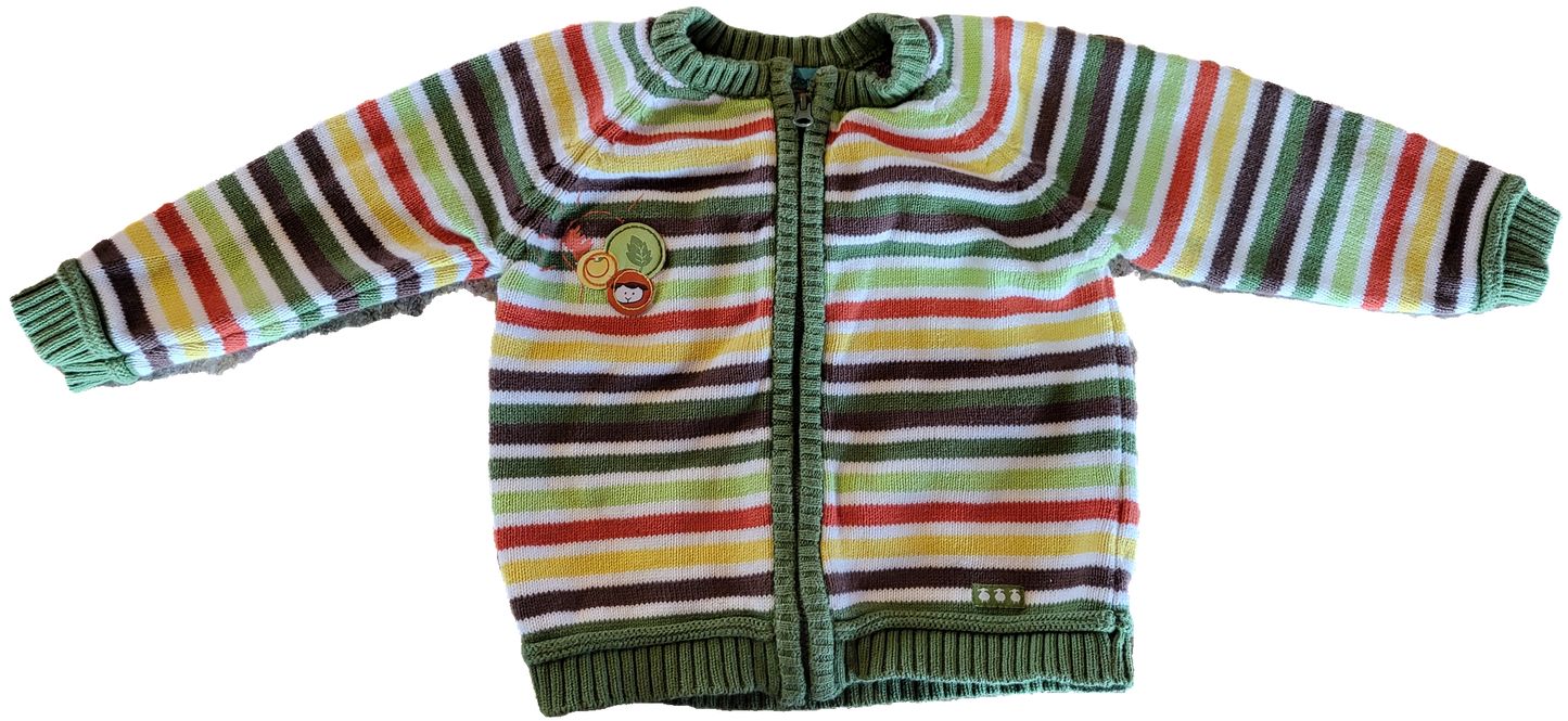 G- Veste rayé vert - 12 mois