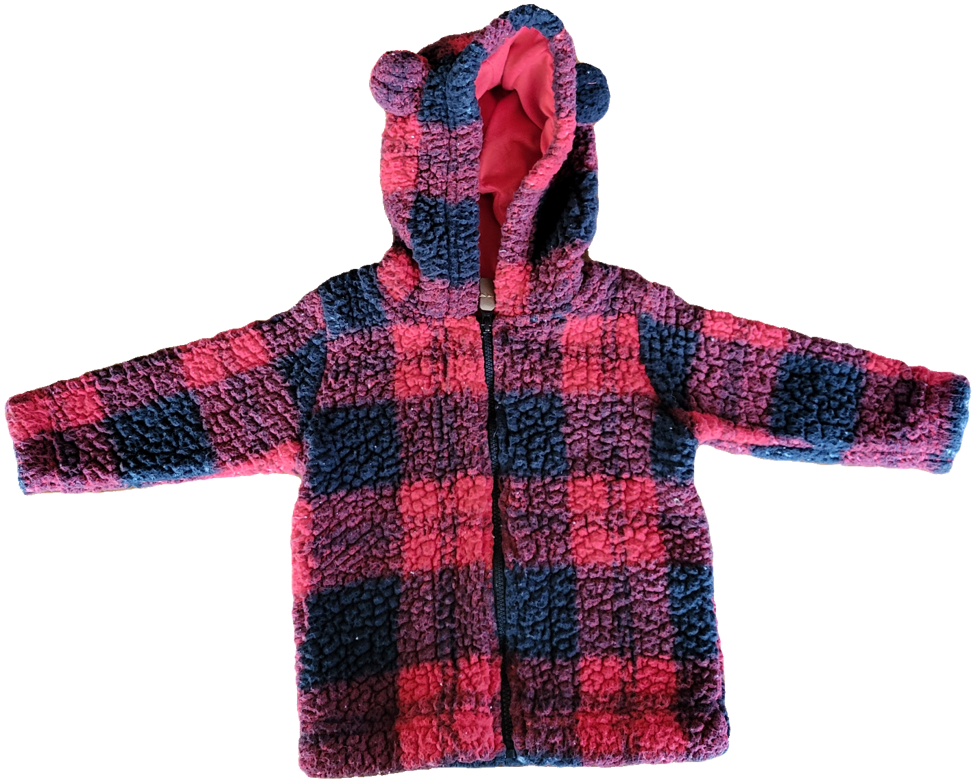 G- Manteau carreauté 6-12 mois