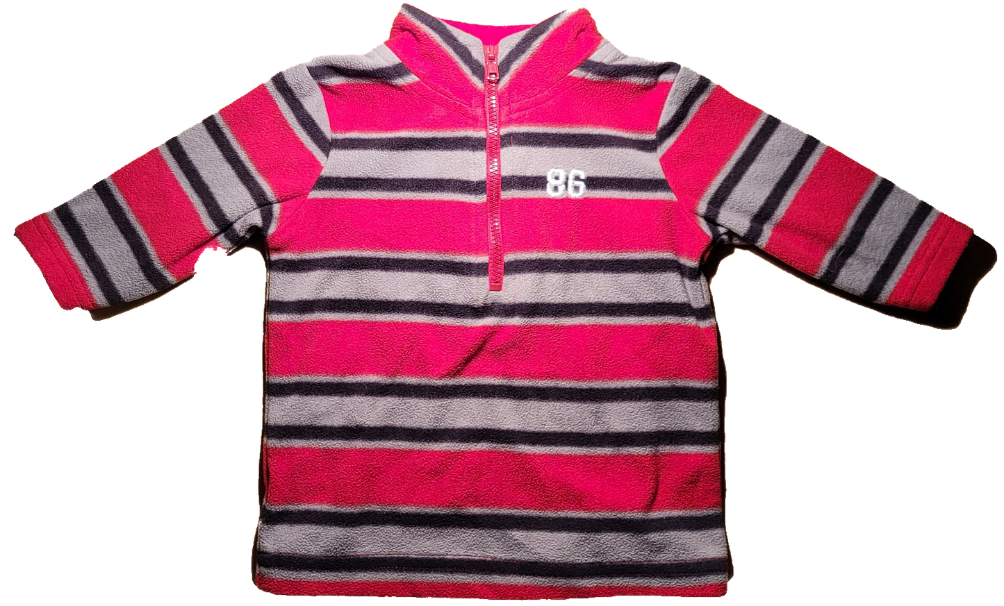 G- Coton rouge rayé - 6/12 mois