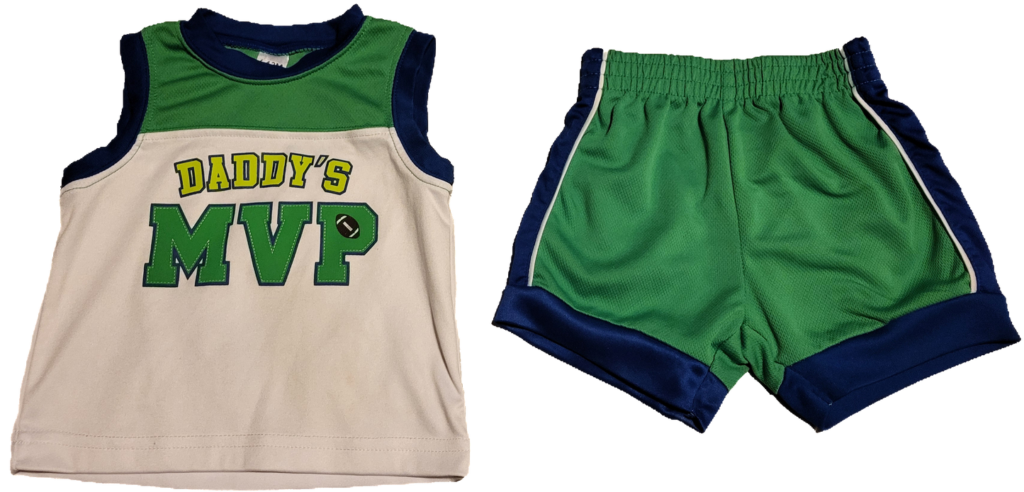 G- Ensemble été sport vert - 6/12 mois