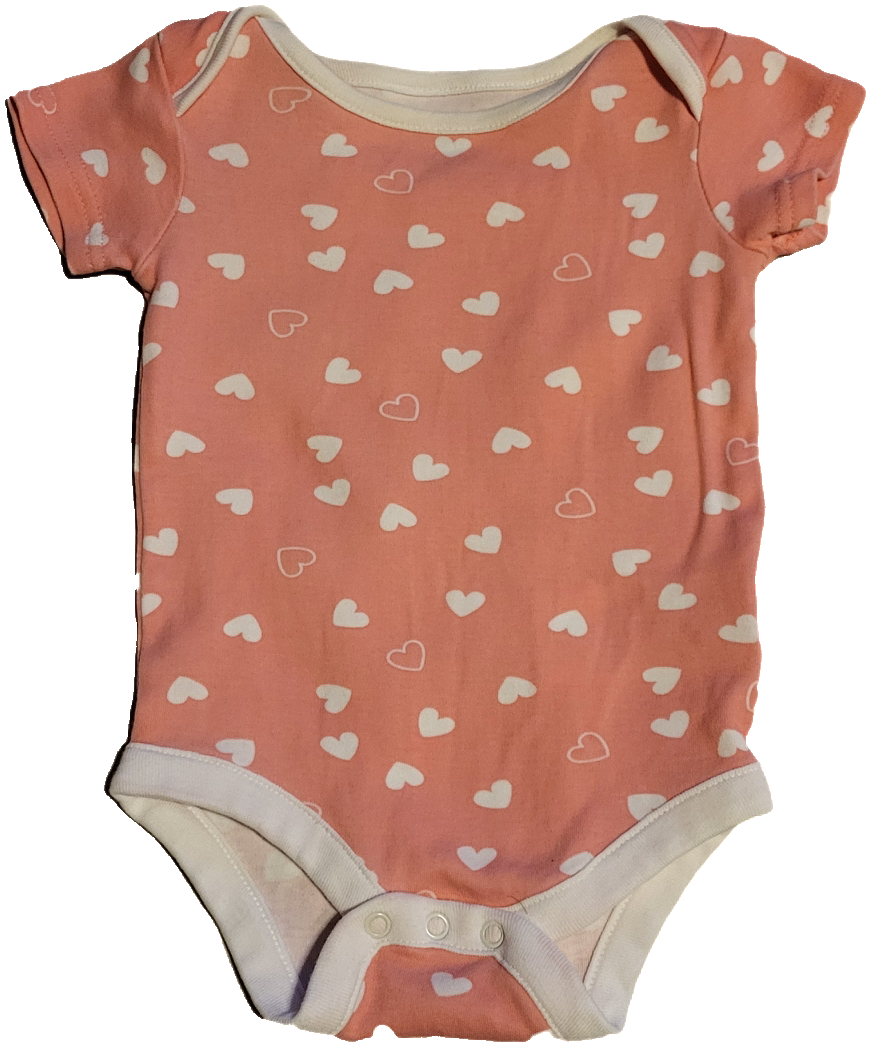 F - Cache-couche court coeurs - 0/3 mois