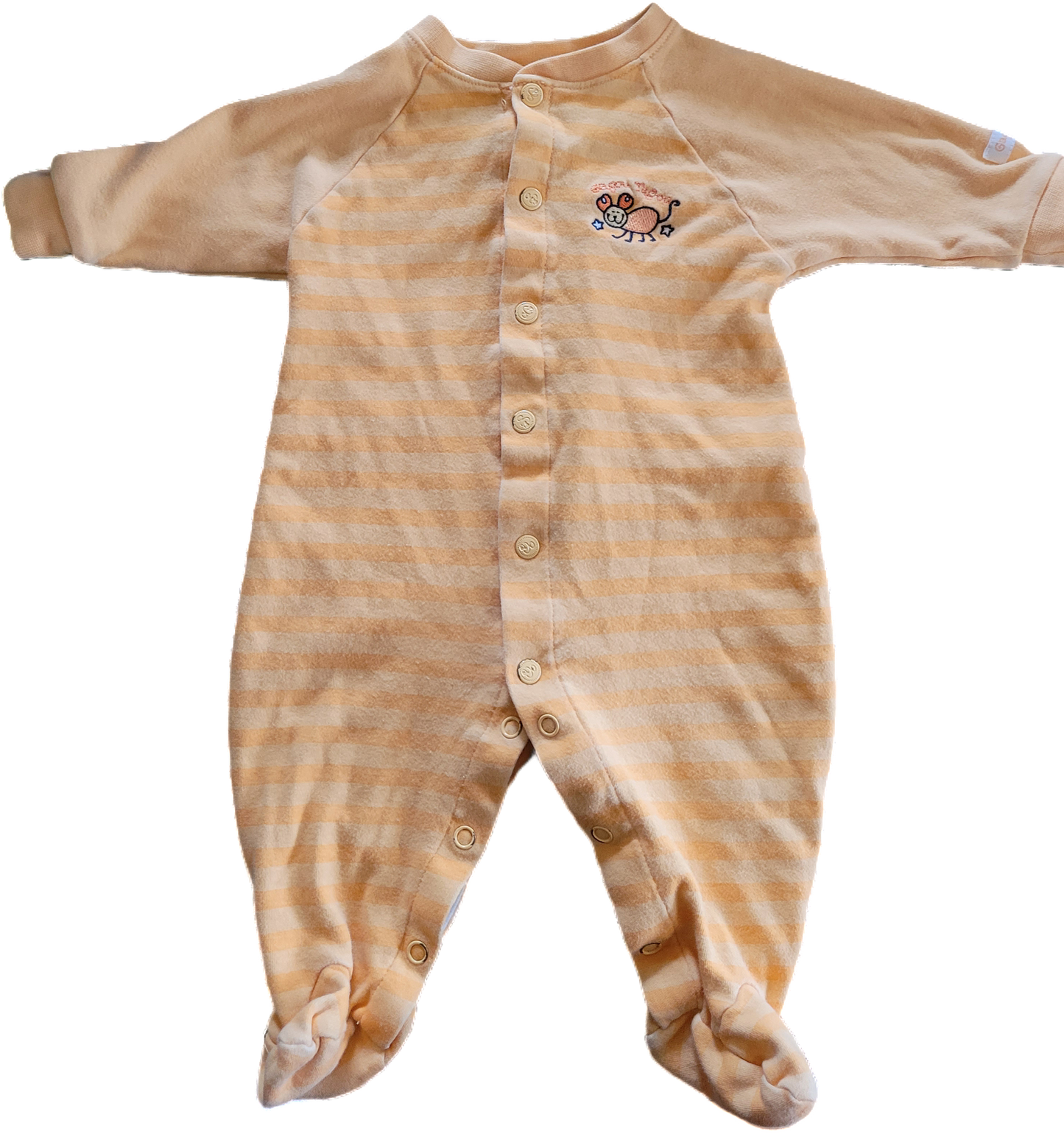 G/F - Pyjama orange rayé - 3 mois