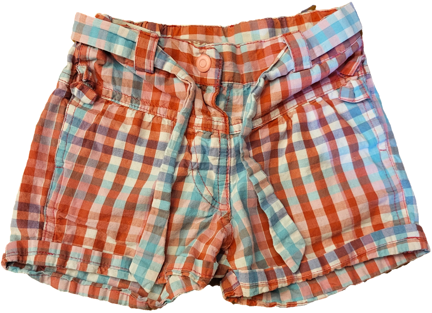 F - Short carreauté avec élastique ajustable - 18 mois