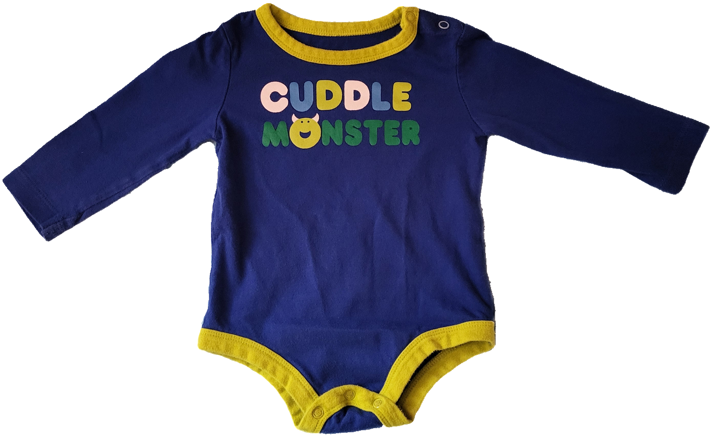 G- Cache-couche manches longues bleu - 6/12 mois