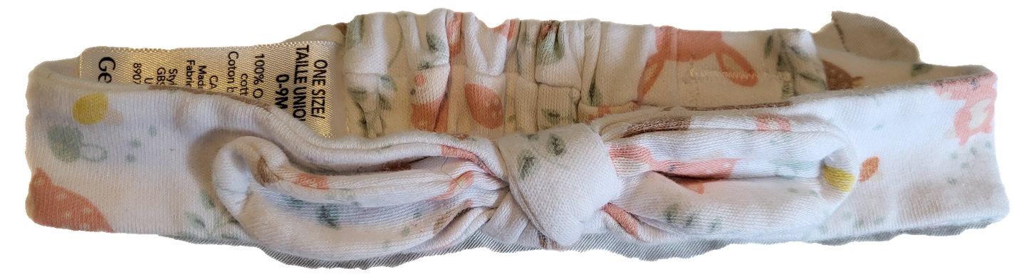 F - Bandeau élastique et velcro avec des chevreuils - 0/9 mois