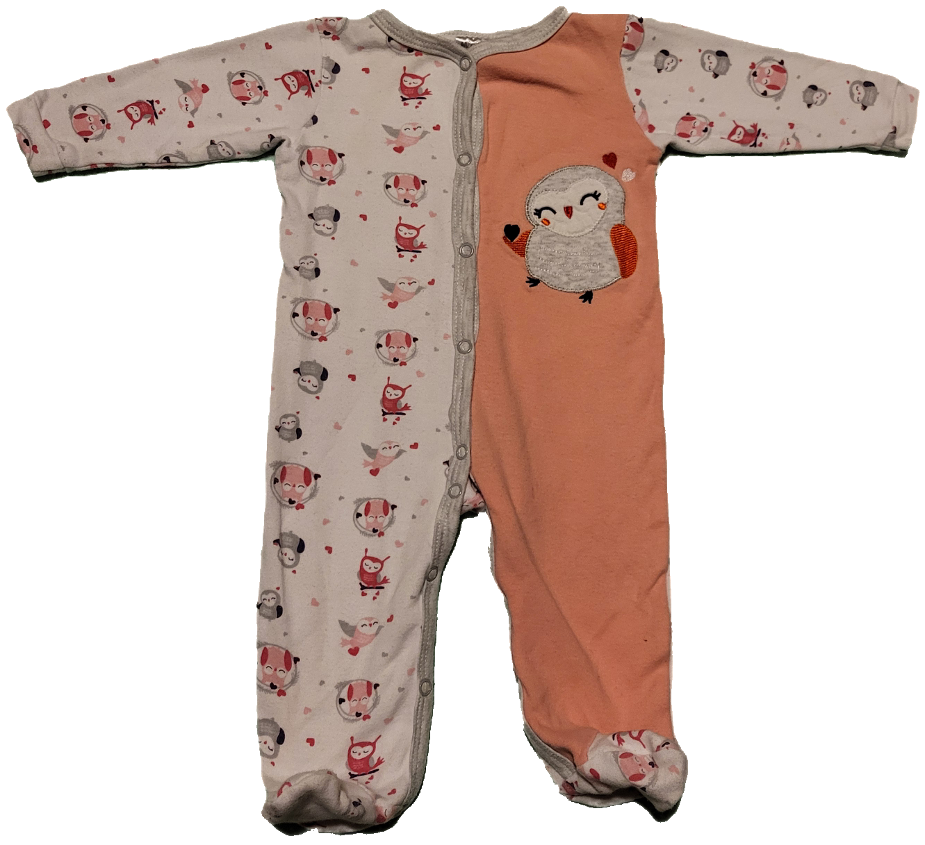 F - Pyjama hibou - 9 mois