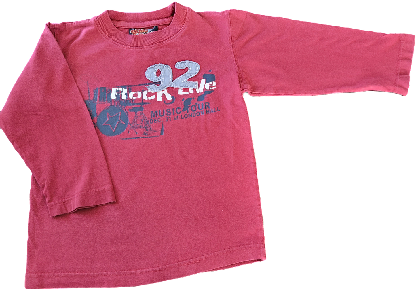 G - Chandail manches longues rouge foncé- 4/5 ans