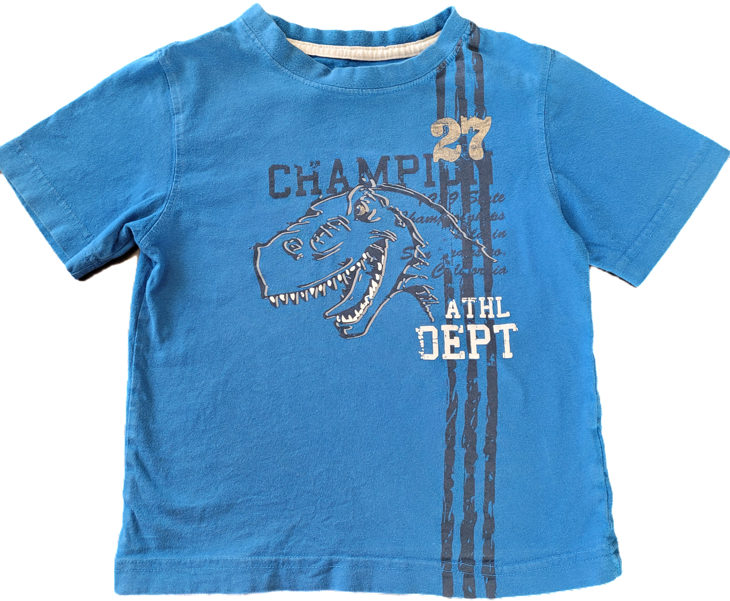 G - Chandail bleu dinosaure- 5 ans