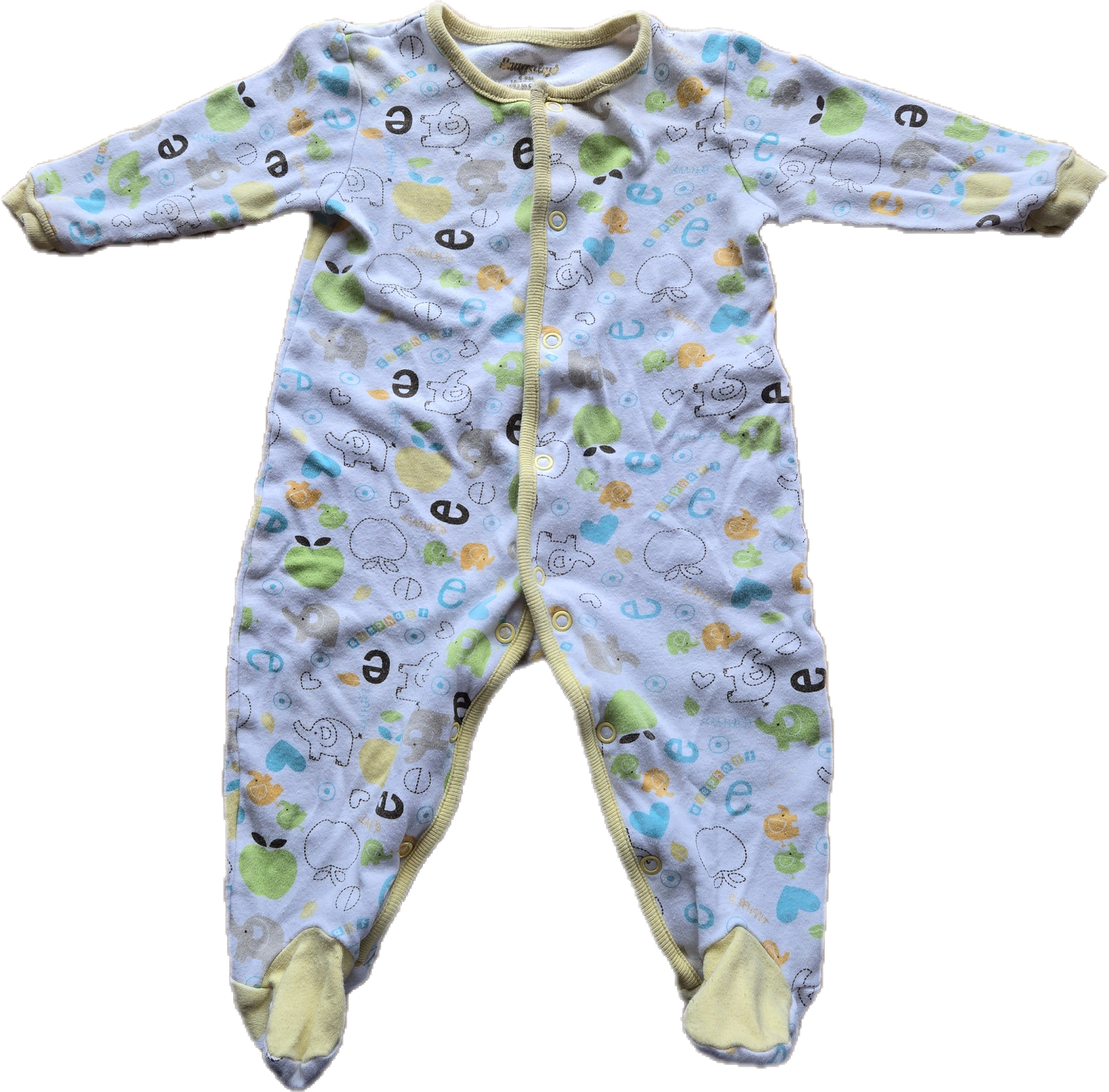 G/F - Pyjama éléphant- 6/9 mois