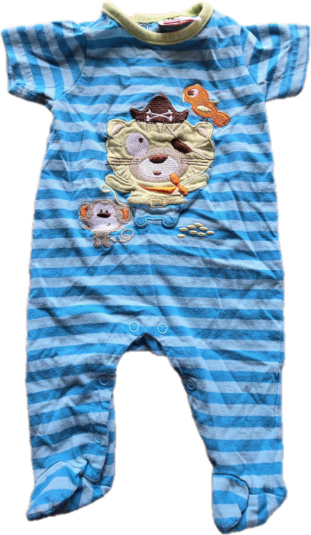 G - Pyjama rayé bleu pirate - 6 mois