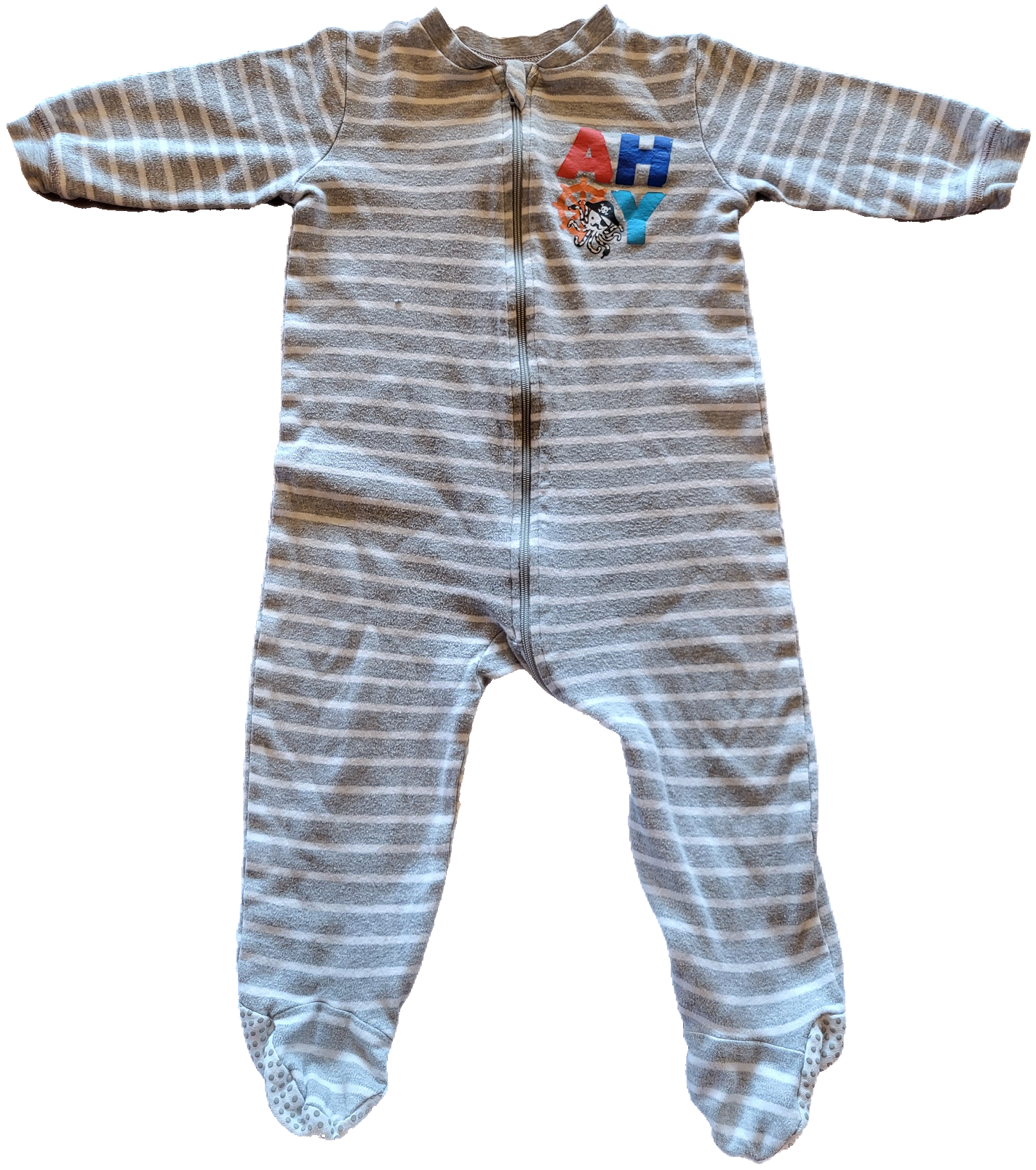 G/ F - Pyjama rayé gris - 12/18 mois