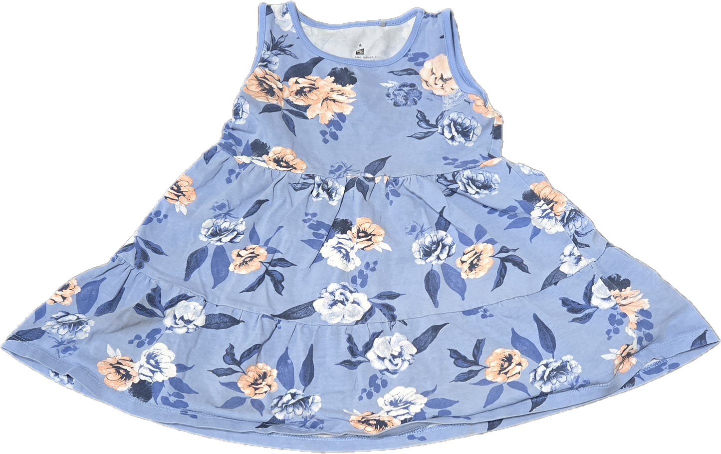 F - Robe fleurie bleu