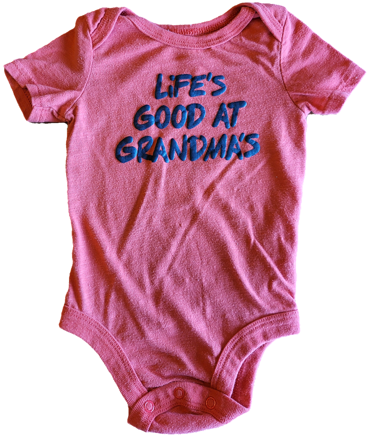 G - Cache-couche court rouge Grand- maman - 6/12 mois