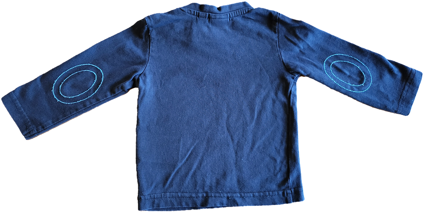 G - Chandail bleu marine - 6/9 mois