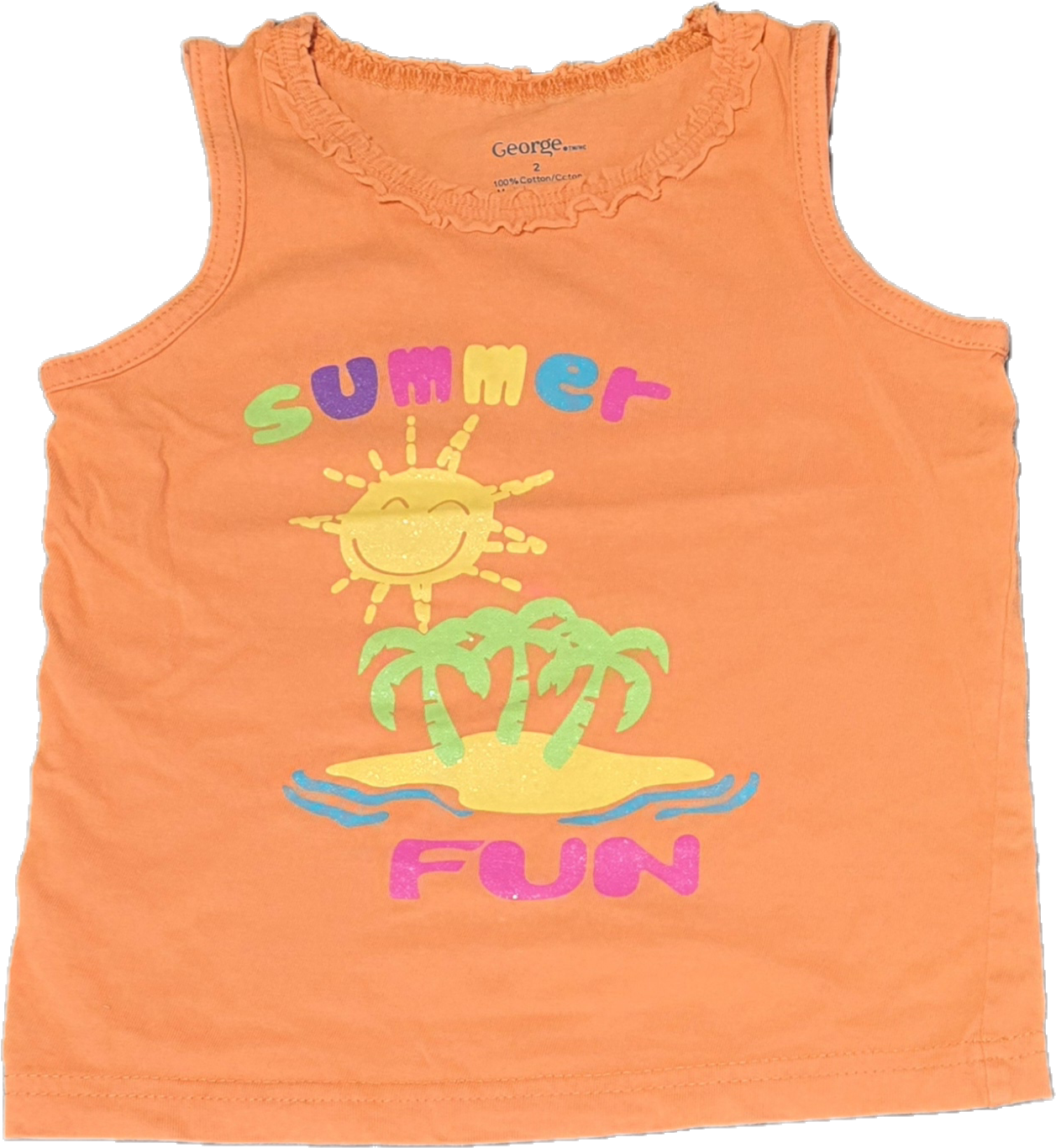 F - Camisole orange soleil - 2 ans