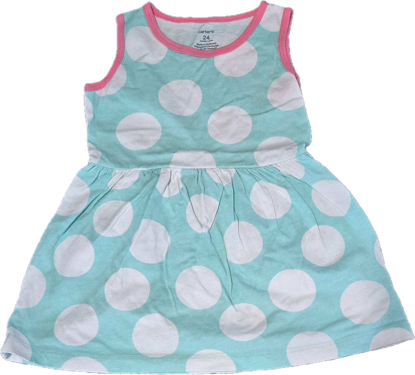 F - Robe turquoise - 2 ans