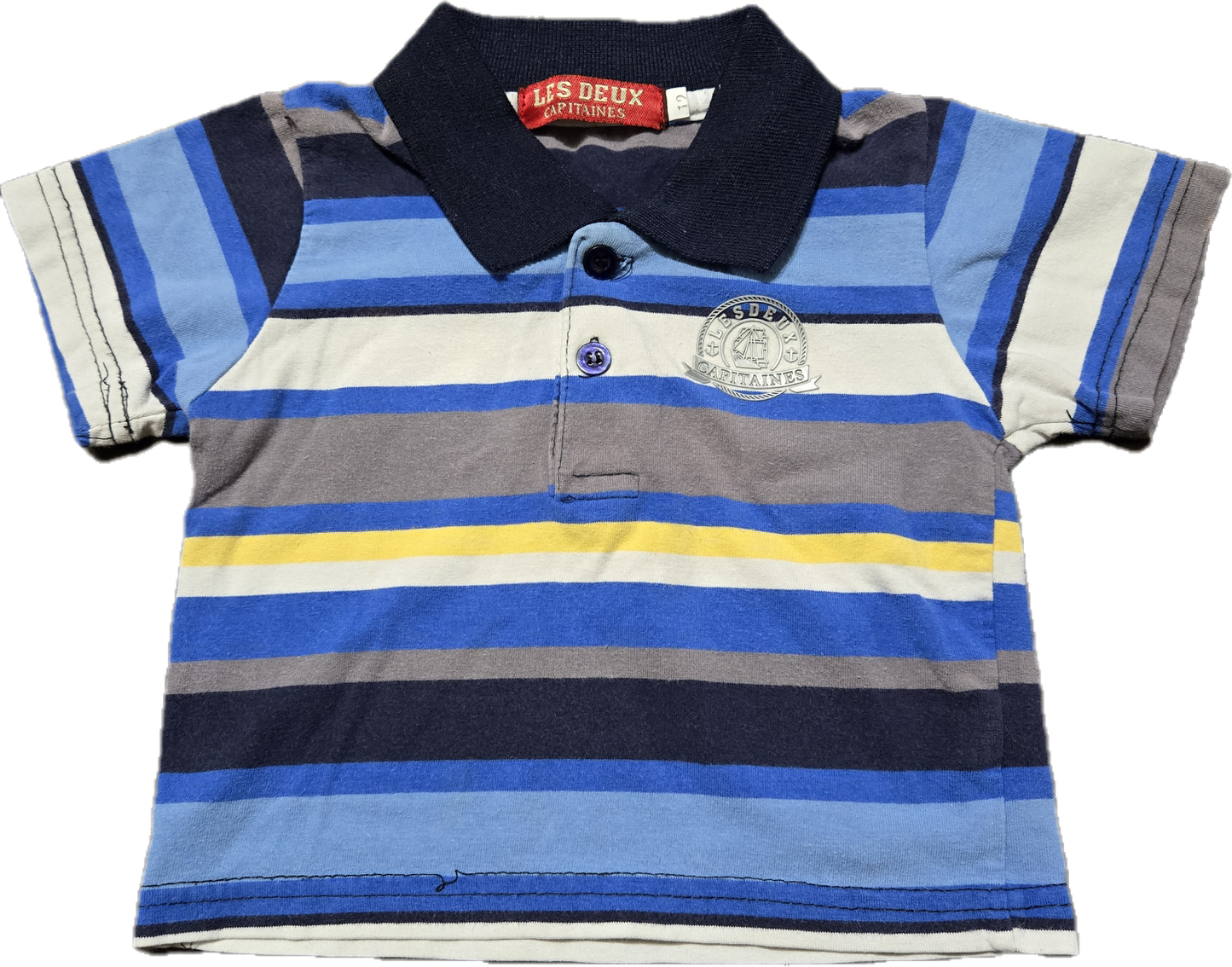 G - Chandail rayé bleu - 12 mois