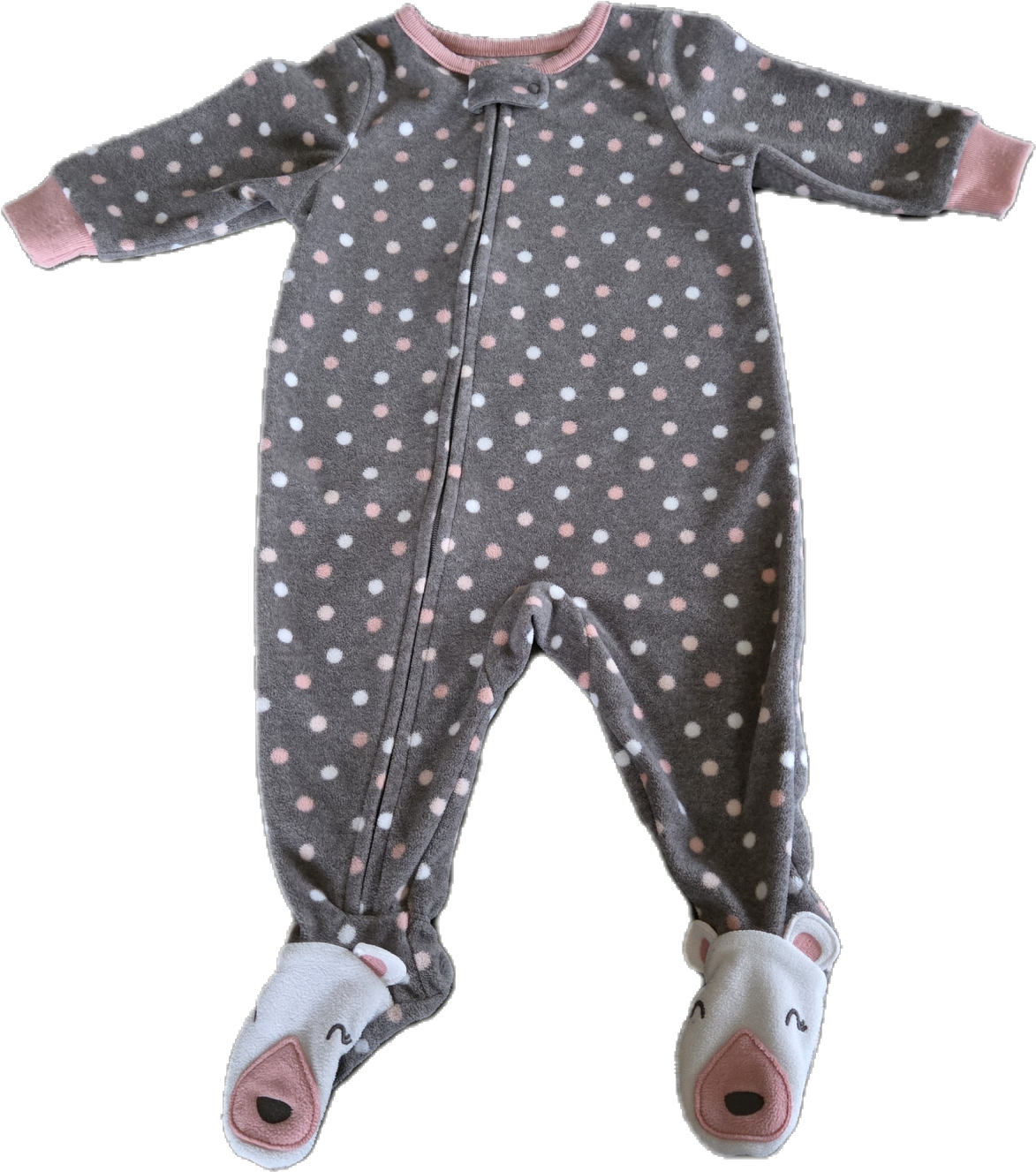 F - Pyjama gris ours polaire - 6 mois - Neuf