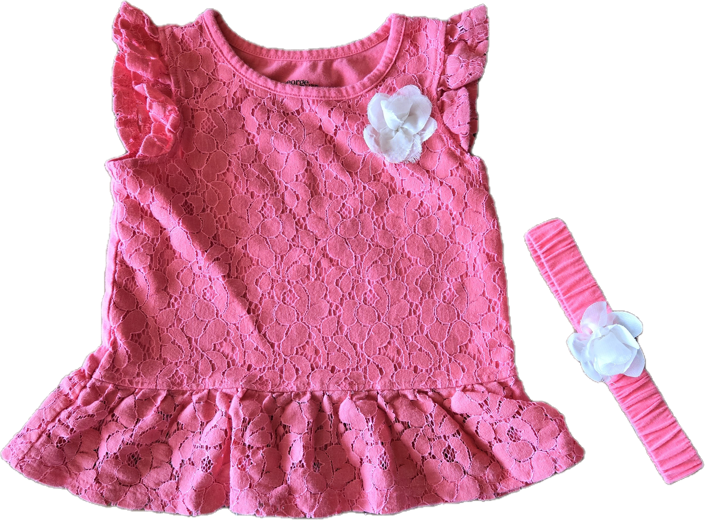 F - Chandail et bandeau rose - 3 ans