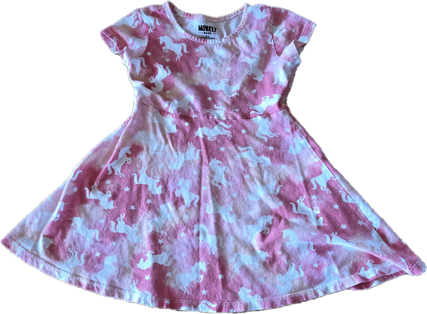 F - Robe licorne rose - 2/3 ans