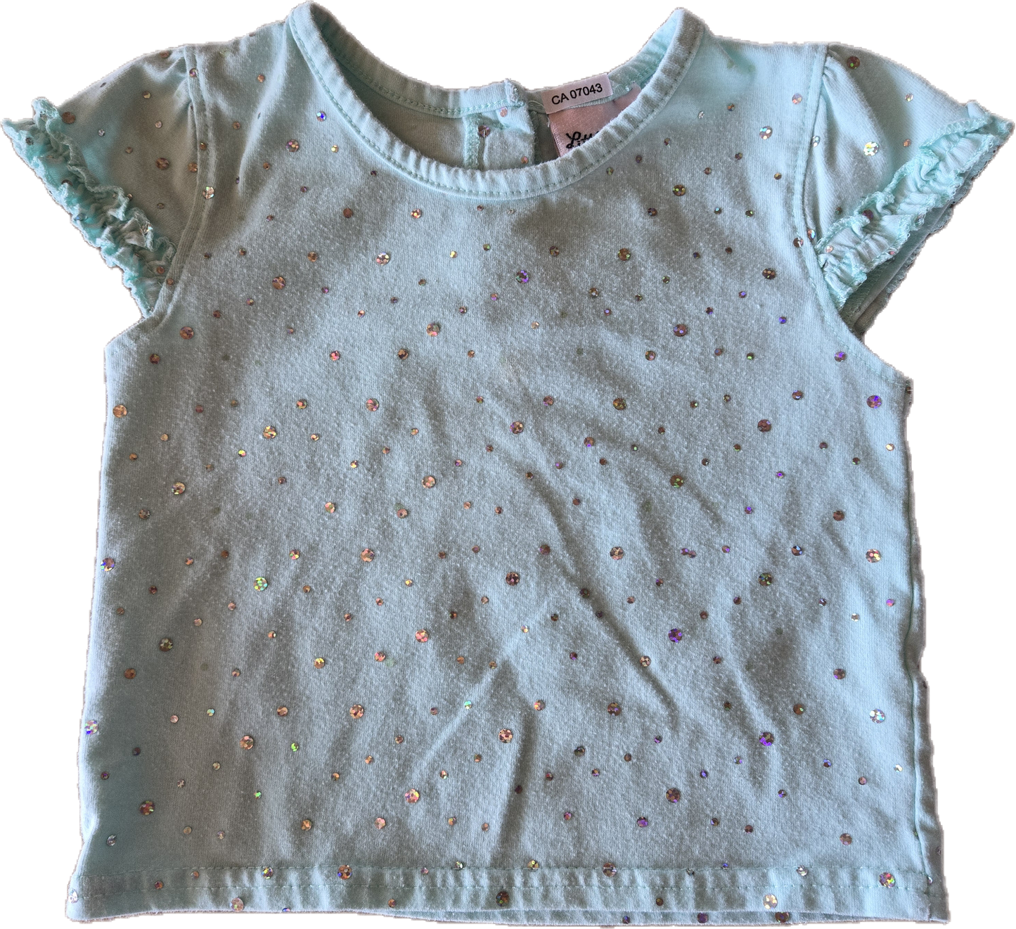 F - Chandail turquoise brillant - 3 ans