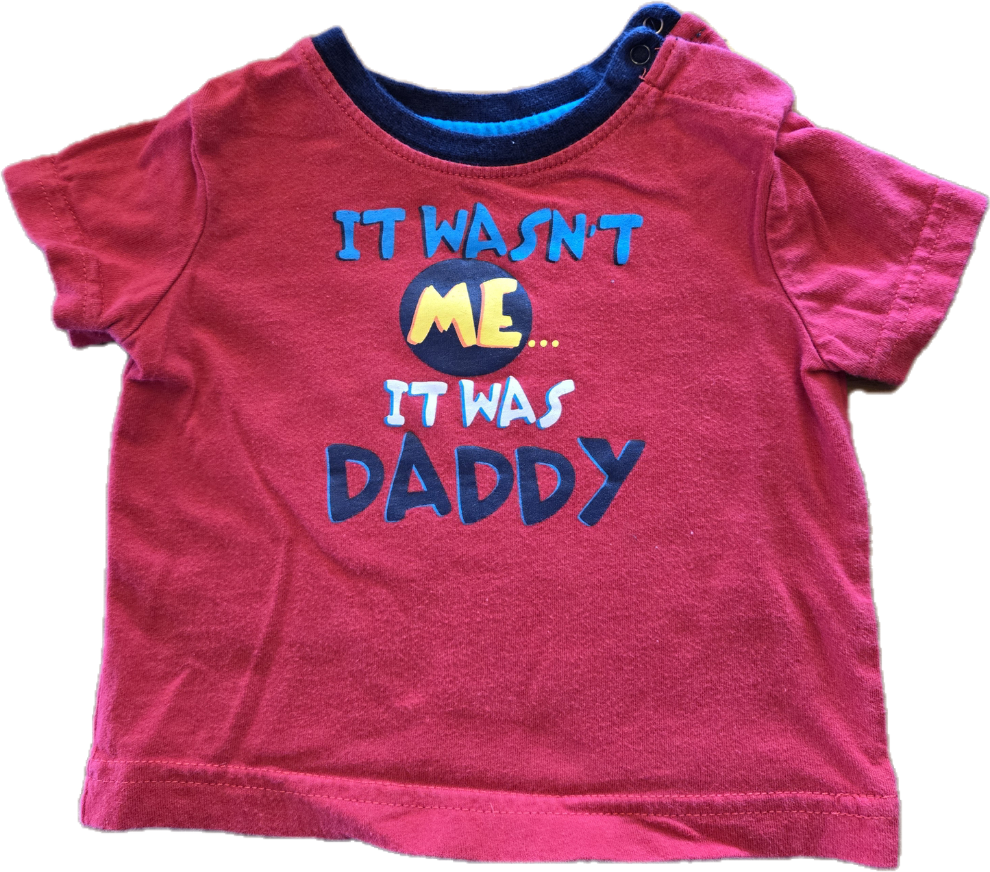 G - Chandail rouge daddy - 3/6 mois