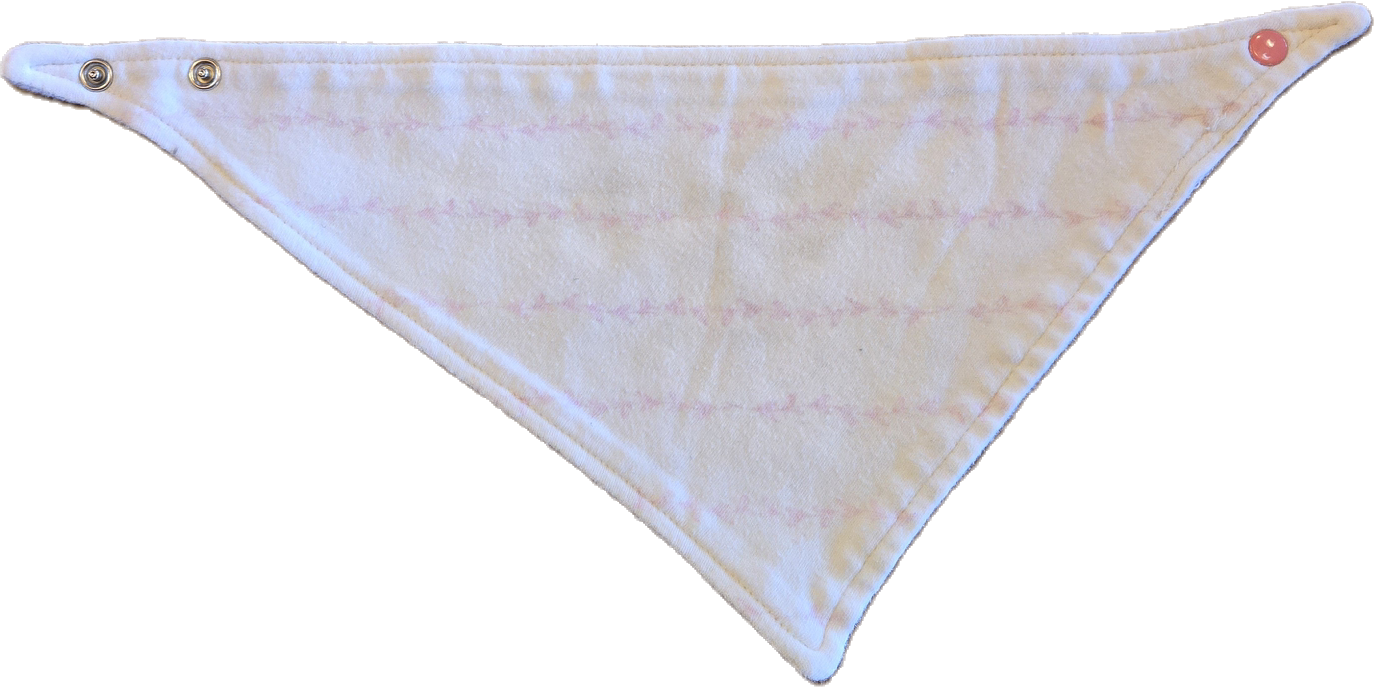 Bavoir rayé rose pâle