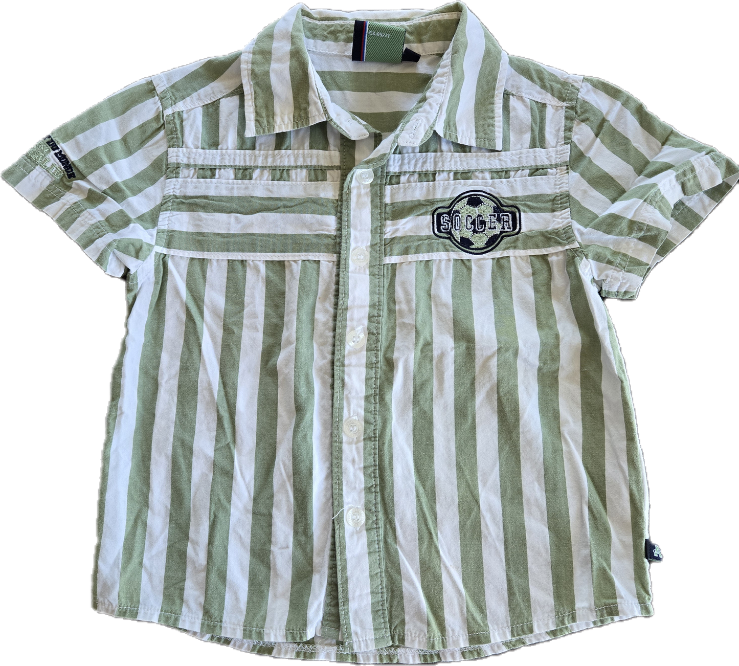 G - Chemise rayée vert pâle - 2 ans
