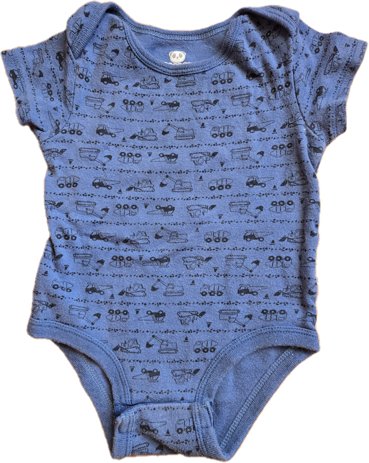 G - Cache-couche bleu engins de chantier - 9 mois