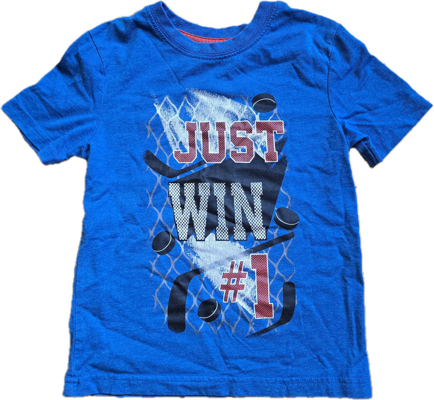 G - T-Shirt bleu hockey - 4 ans