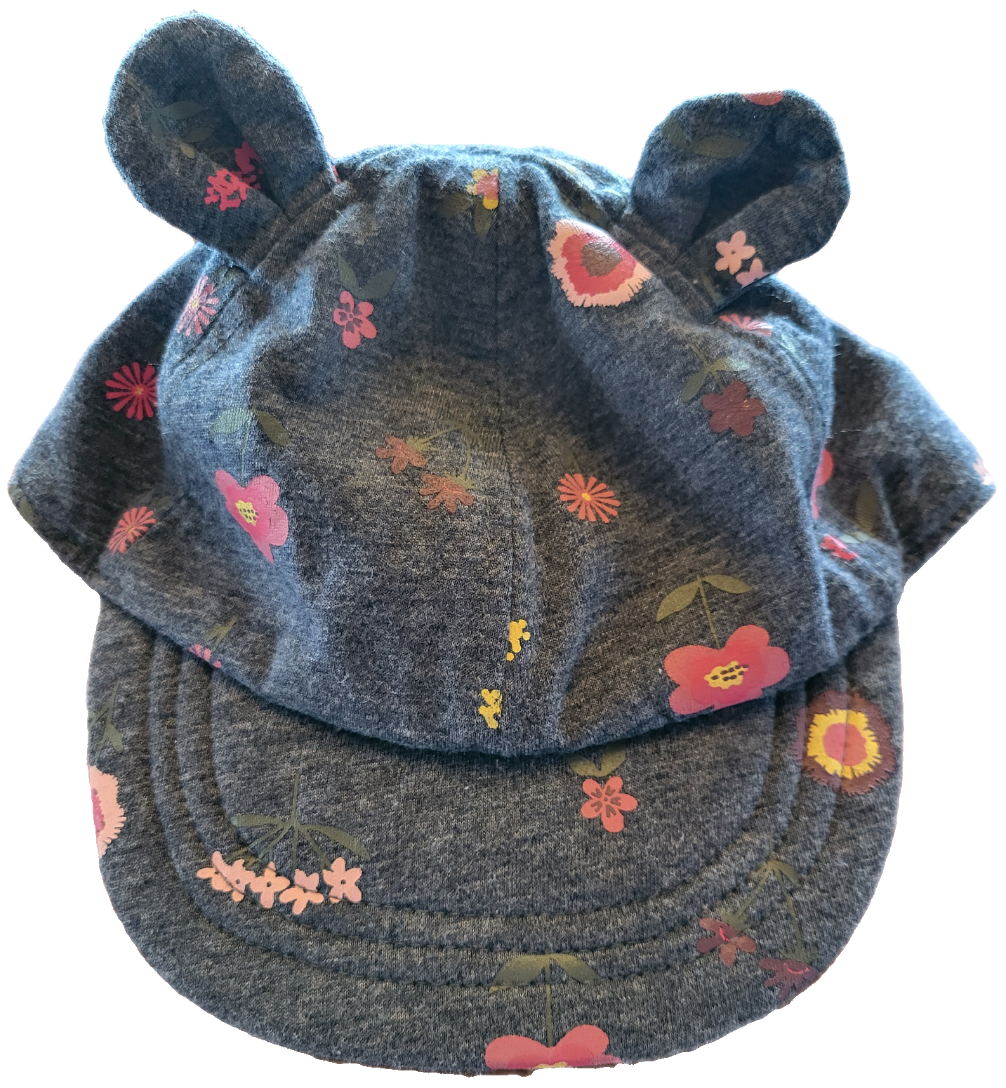 F - Casquette fleurie - 12/18 mois