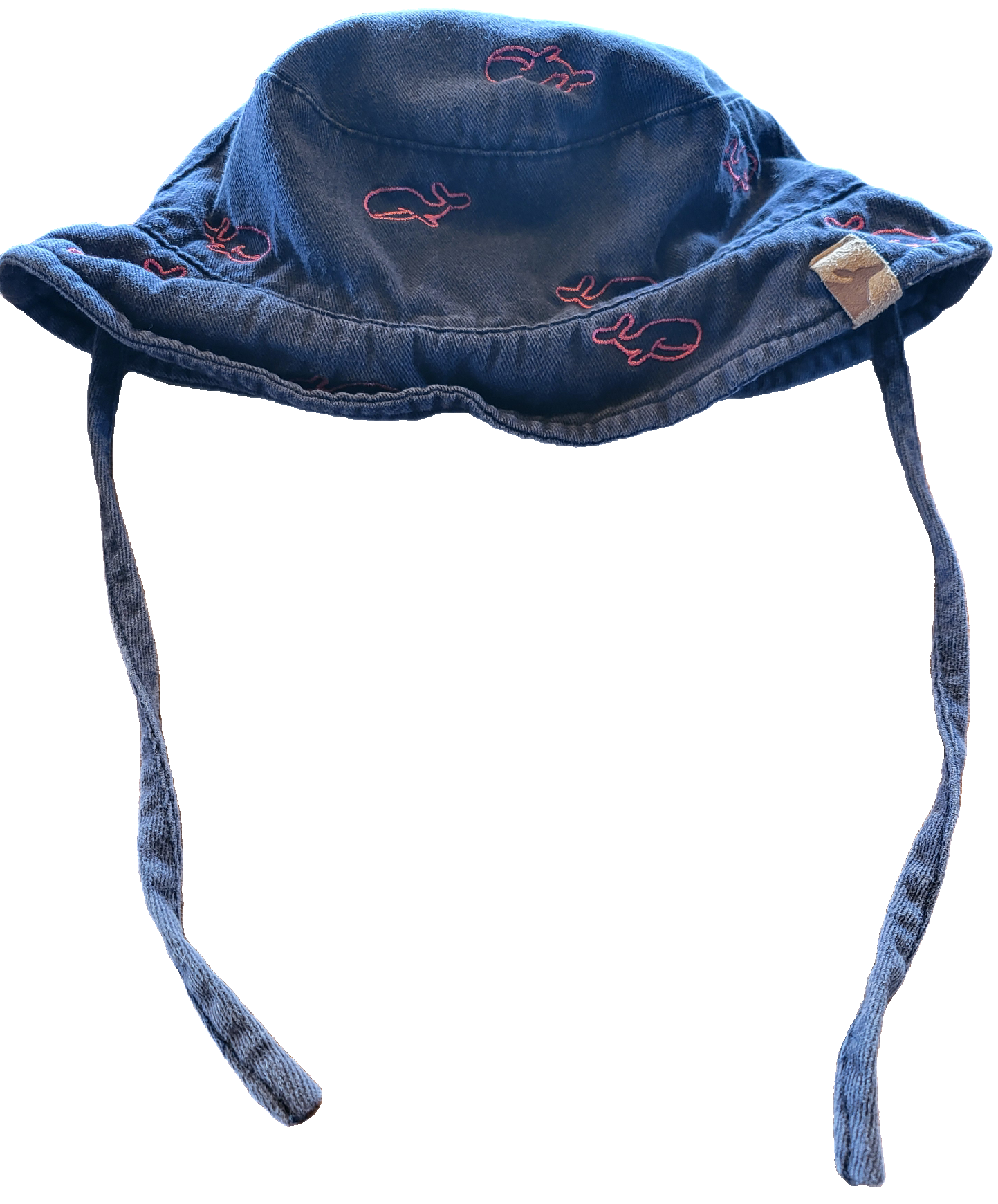 F - Chapeau bleu marine et rose - 9 mois