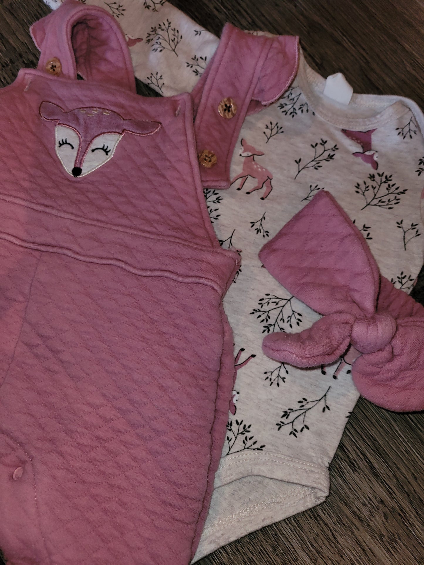 F - Ensemble chevreuil rose - 6 mois
