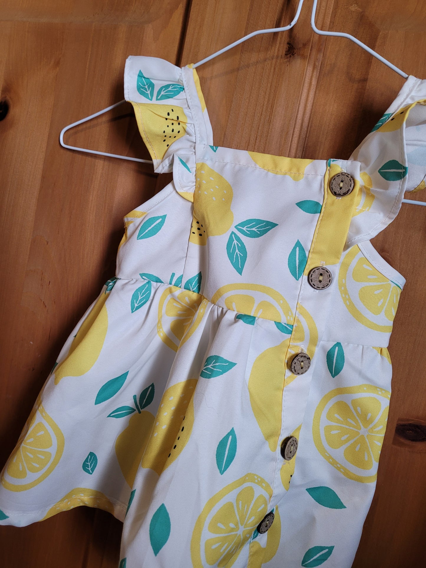 F - Robe citron - 3/6 mois - Neuf