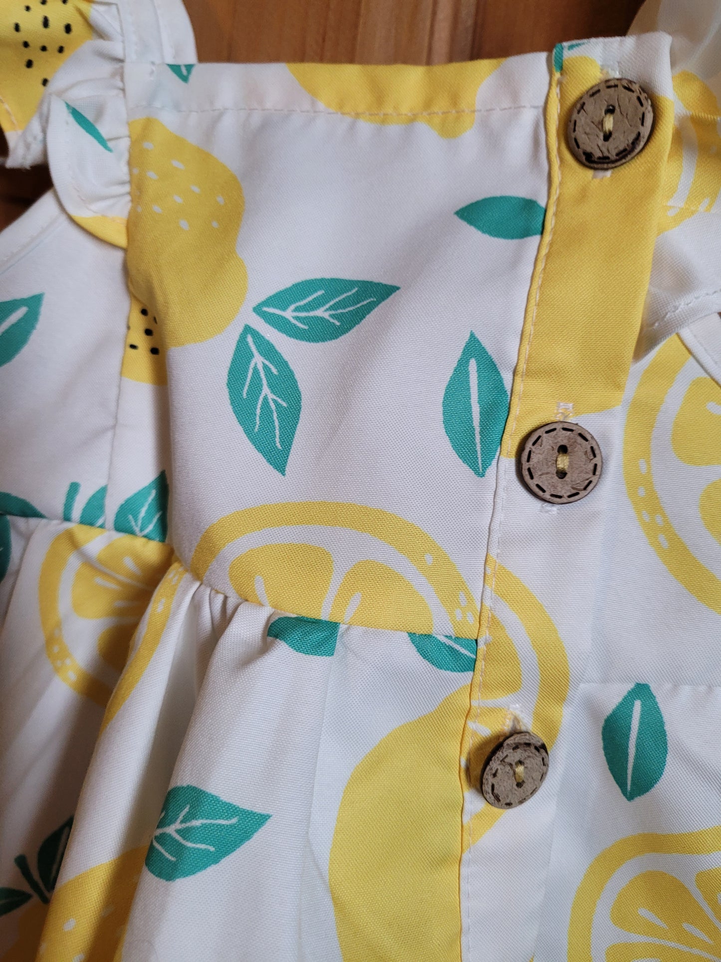 F - Robe citron - 3/6 mois - Neuf