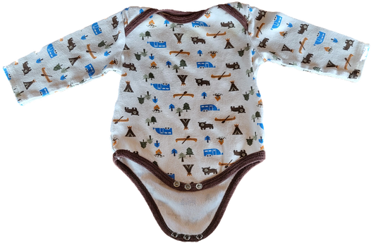 G- Cache-couche manche longues, Camping 6-9 mois