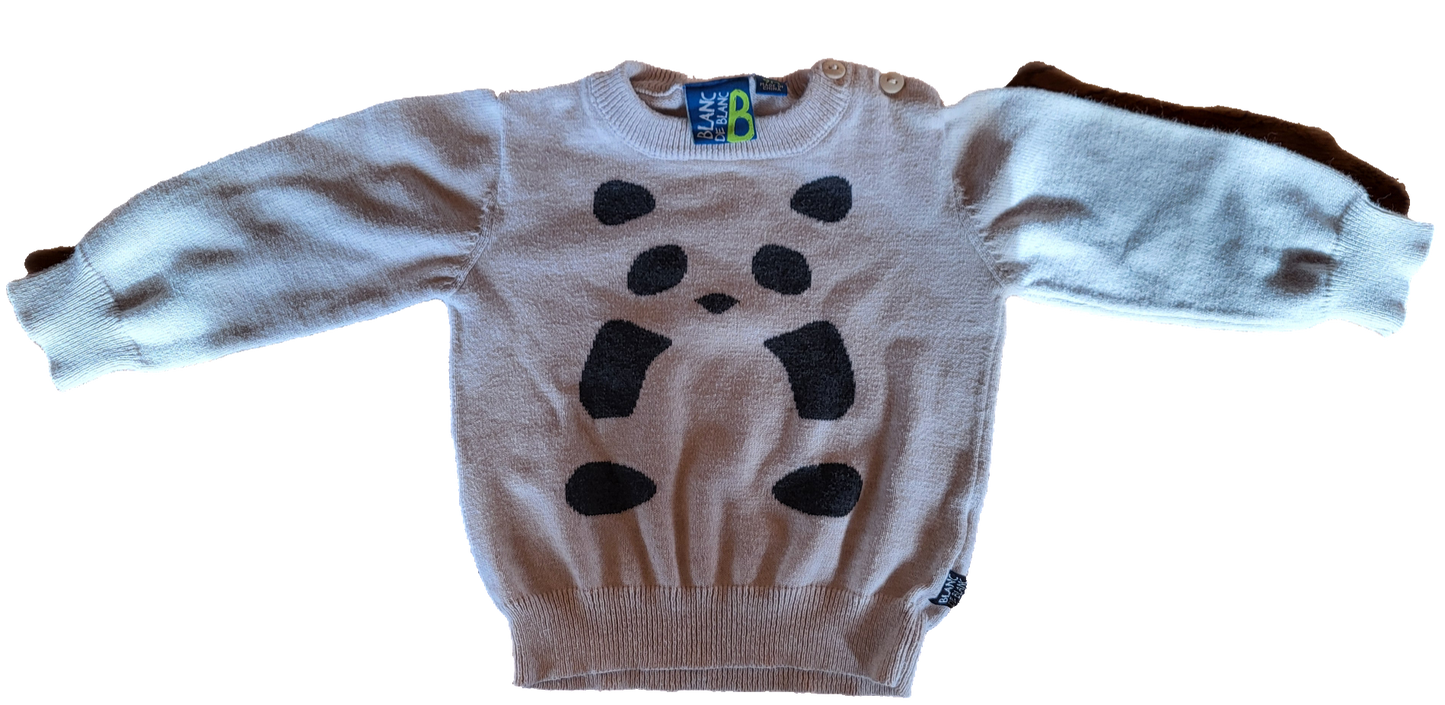 G- Chandail manche longues, Panda 9 mois