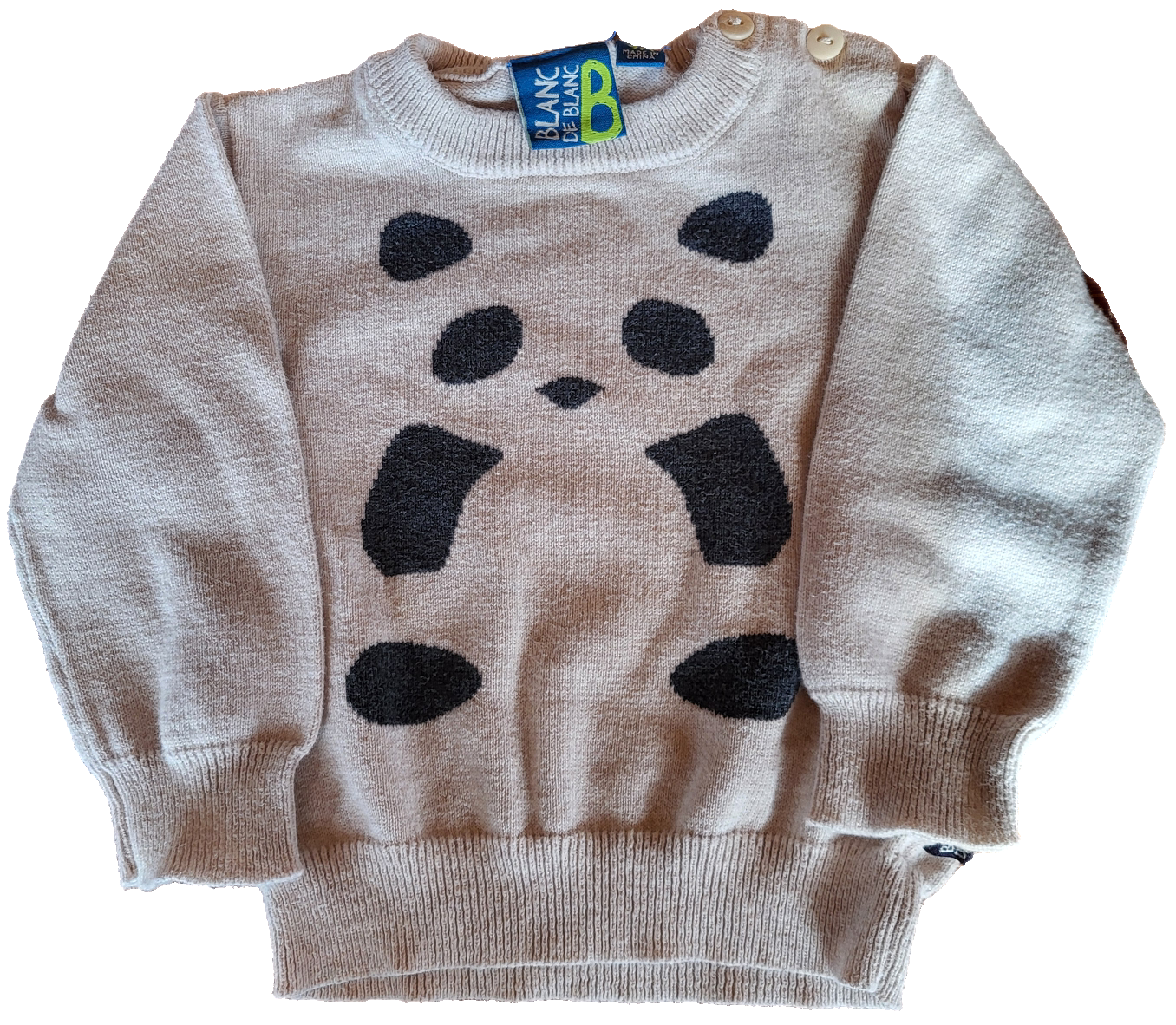 G- Chandail manche longues, Panda 9 mois