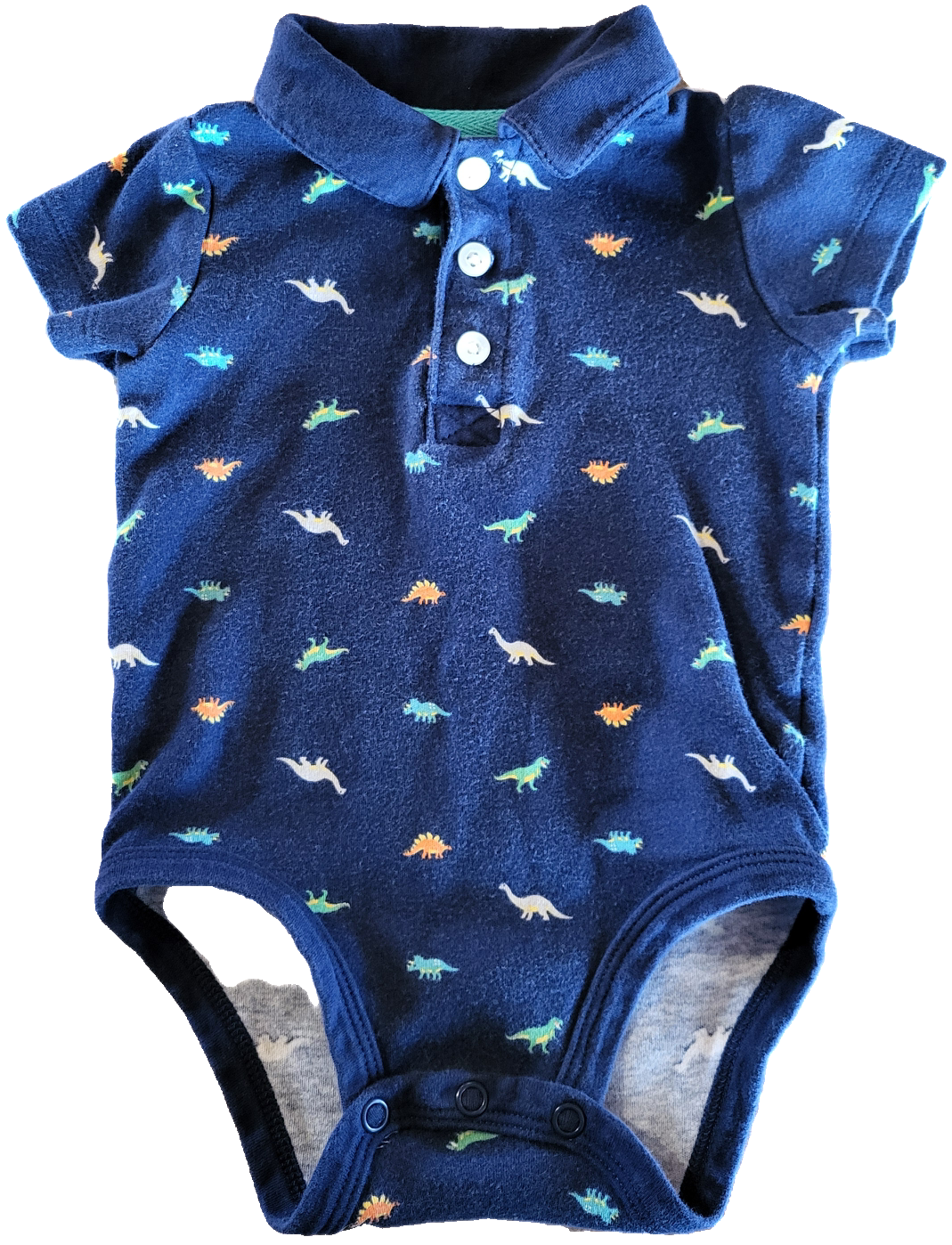 G- Cache-couche manches courtes dino - 9 mois