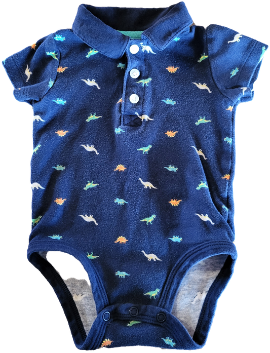 G- Cache-couche manches courtes dino - 9 mois