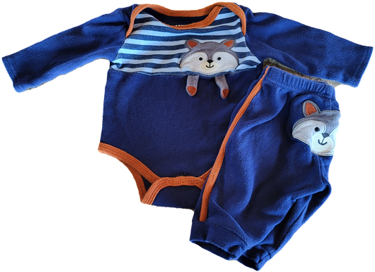 G- Ensemble hiver raton bleu - 6/9 mois