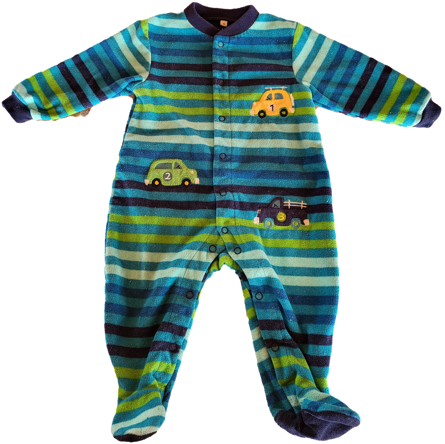 G- Pyjama rayé autos - 6 mois