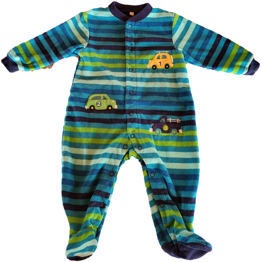 G- Pyjama rayé autos - 6 mois
