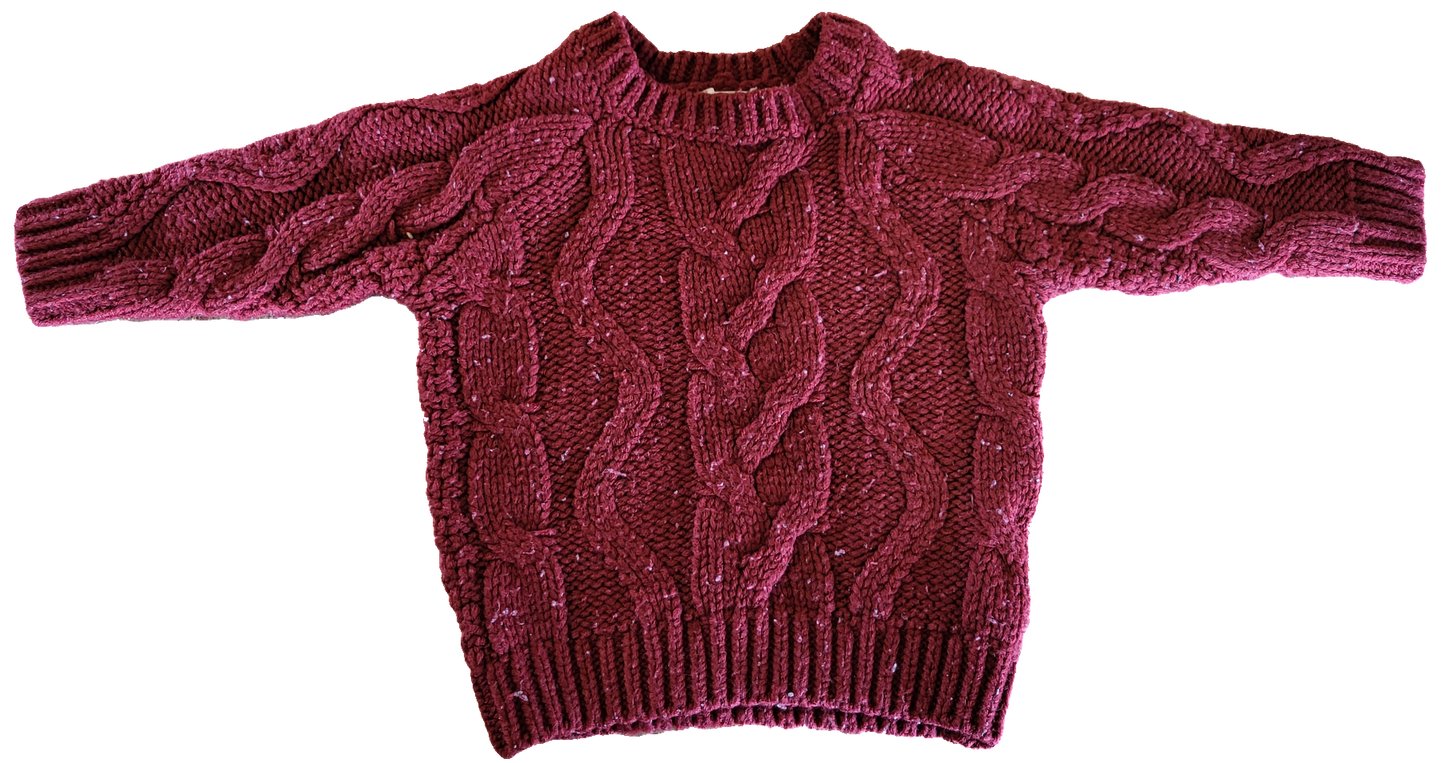 G- Pull rouge vin - 9 mois