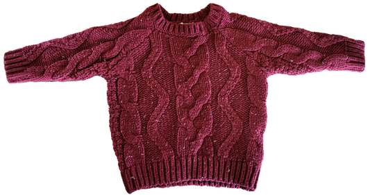 G- Pull rouge vin - 9 mois