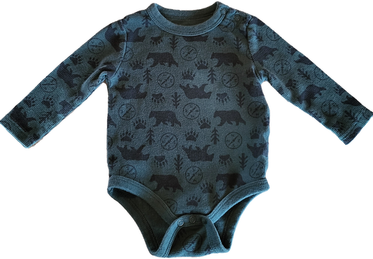 G- Cache-couche longs vert forêt - 6/12 mois -