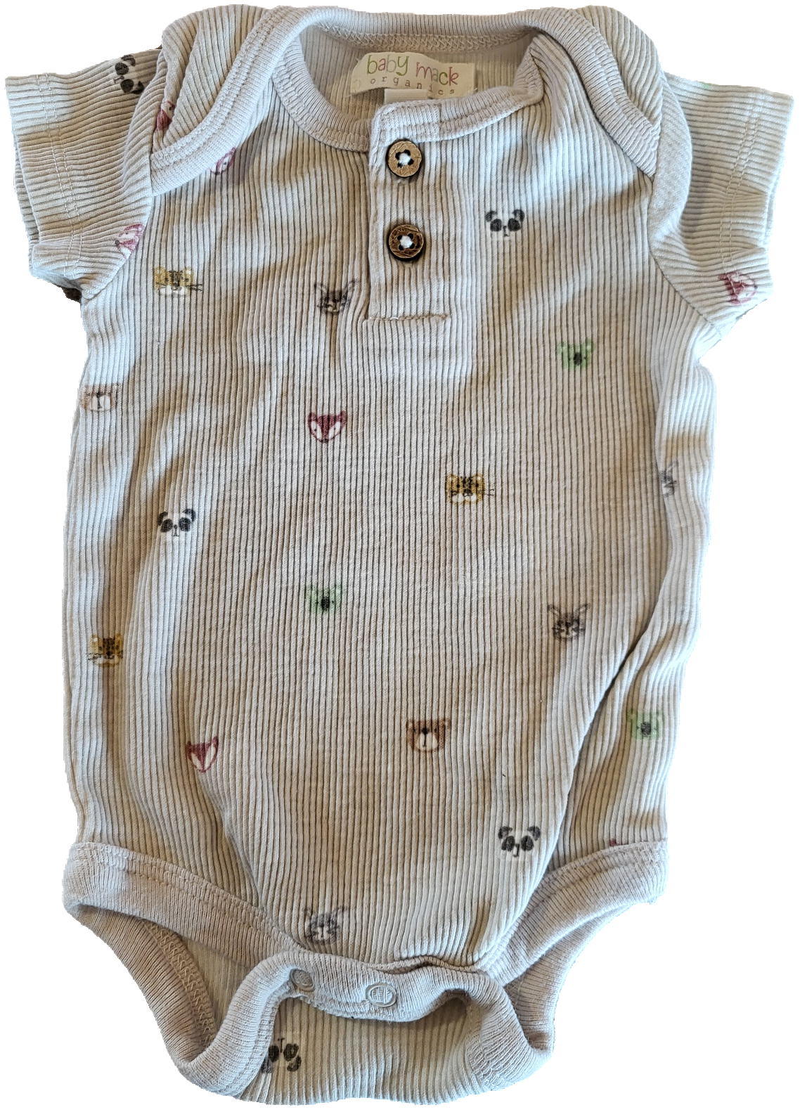 G- Cache-couche court beige animaux - 3 mois - Neuf